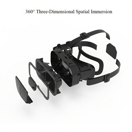 [Immersive VR Headset] 360° Immersive VR Headset - Adjustable Interpupillary Distance for Android and iOS Phones, Ideal for Gaming and Movie Watching