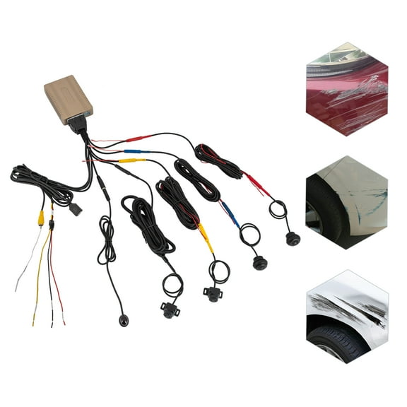 360 Khaki Parking Assistance System Universal Bird View Car Vihicle Camera System Kit for RVs Trucks Trailers Buses School Buses