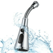 360° Kitchen Sink Tap Spray Head with 3 Modes, Kitchen Faucet Head Replacement for M22 M24, Pull Down Kitchen Faucet Spray Head Replacement Parts for Moen, Grohe, Delta Faucets, Silver