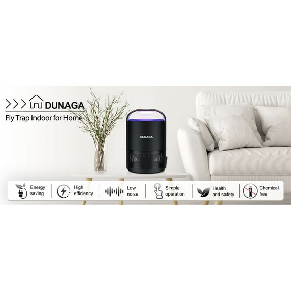 360° LED Insect Trap with Quiet Fan – USB Powered, Odor-Free Indoor Bug Light for Home & Travel