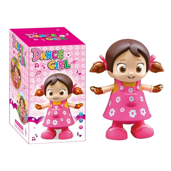 360° Light Up Dancing Girl Tricycle | Interactive Educational Toy for Kids Ages 3-7 | Music Colorful LEDs and Swivel Motion Features