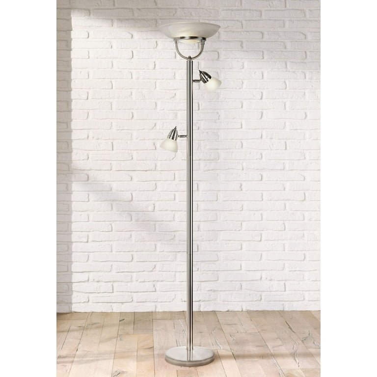 360 Lighting 3 in 1 Modern Torchiere Floor Lamp with Side Lights