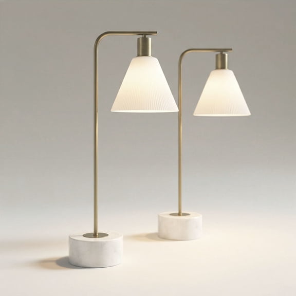 Possini Euro Design Possini Euro Bella 24 1/2" High Brass 1-Light Table Lamp Set of 2