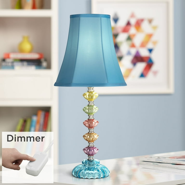 360 Lighting Bohemian Country Cottage Accent Table Lamp with Table Top Dimmer 21