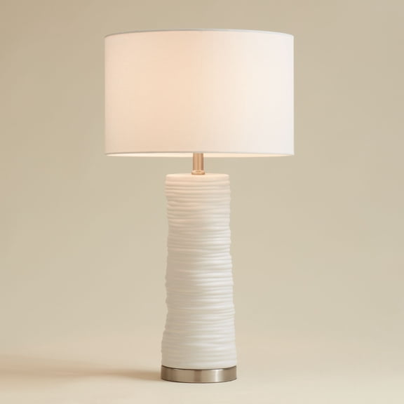 360 Lighting Contours 27 1/2" High Modern White Ceramic Table Lamp with Dimmer