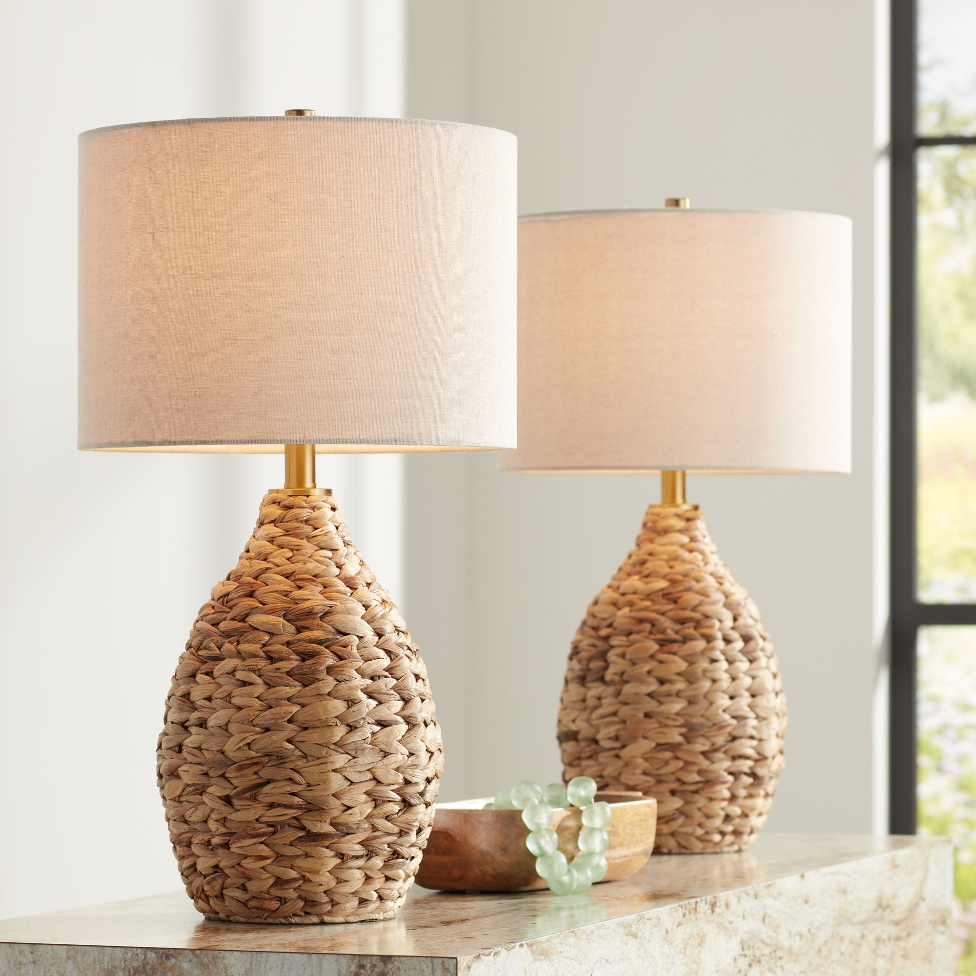 360 Lighting Corona 25 1/2" High Coastal Modern Table Lamps Set of 2 ...