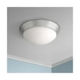 thumbnail image 1 of 360 Lighting Davis Modern Ceiling Light Flush Mount Fixture 11" Wide Brushed Nickel Frosted Glass Dome Shade for Bedroom Kitchen Living Room Hallway, 1 of 3