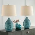 thumbnail image 1 of 360 Lighting Kate 24 3/4" High Farmhouse Rustic Modern Table Lamps Set of 2 Sea Foam Ceramic Living Room Bedroom (Colors May Vary), 1 of 9