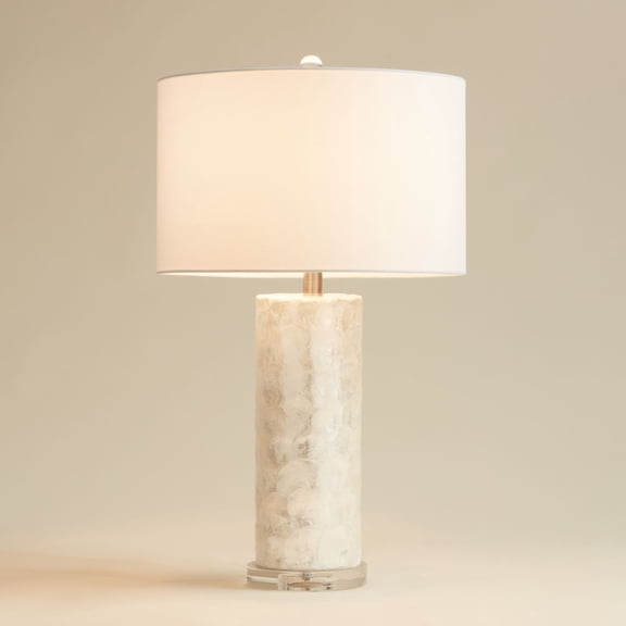 Marcus 27 1/2" High Textured White Cylinder 3-Way Table Lamp