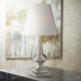thumbnail image 1 of 360 Lighting Modern Desk Table Lamp 19" High Brushed Steel White Bell Shade Touch On Off for Bedroom Bedside Nightstand Office, 1 of 8