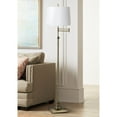 thumbnail image 1 of 360 Lighting Modern Swing Arm Floor Lamp Adjustable Height 70" Tall Antique Brass White Hardback Drum Shade for Living Room Reading Bedroom, 1 of 3