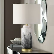 360 Lighting Tatiana 27 3/4" Tall Modern Table Lamp Black White Finish Art Glass Single Living Room Bedroom (Colors May Vary)