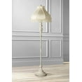 thumbnail image 1 of 360 Lighting Vintage Shabby Chic Floor Lamp 60" Tall Antique White Cream Scallop Fabric Dome Shade Fringe for Living Room Reading Bedroom, 1 of 9