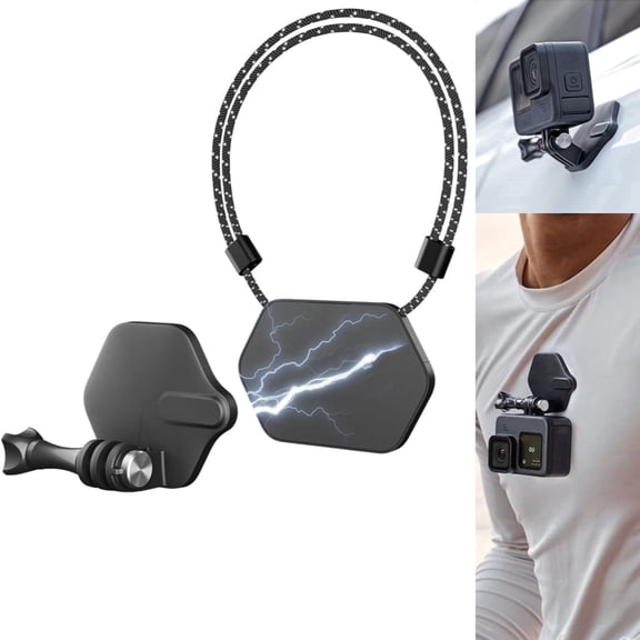 Magnetic POV Selfie Camera Mount | Chest & Body | for GoPro 13-9 Max Insta360 X5/X4 Ace Pro DJI Action 5 Pocket 3 Neck Strap
