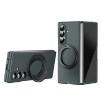 360 Magnetic Stand For Samsung Galaxy Z Fold 7 Case with Built-in Screen Protector, Camera Protection, Compatible with Magsafe, Slim Fit, Metal Kickstand, Shockproof Hard Protective Case,Green