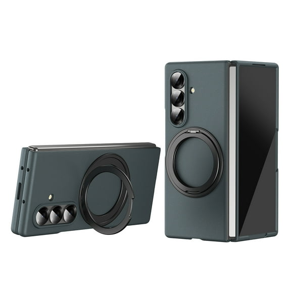 360 Magnetic Stand For Samsung Galaxy Z Fold 7 Case with Built-in Screen Protector, Camera Protection, Compatible with Magsafe, Slim Fit, Metal Kickstand, Shockproof Hard Protective Case,Green