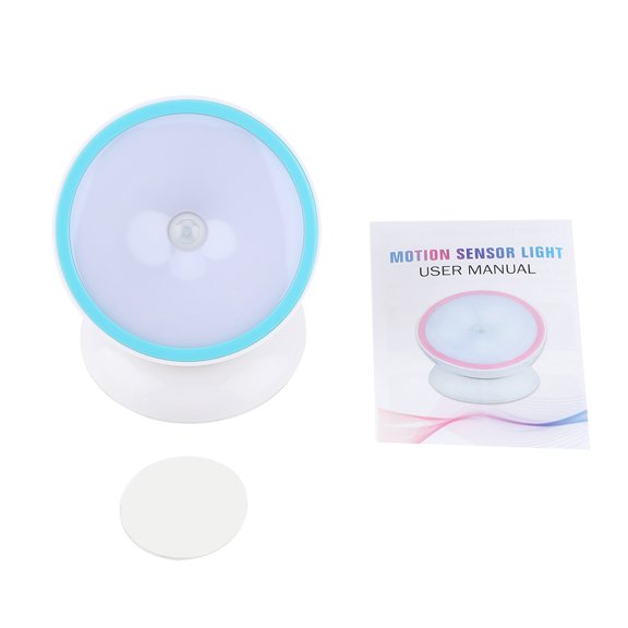 360 Motion Sensor Light Human Body Induction Stair Lights Night Light Blue+Warm Light