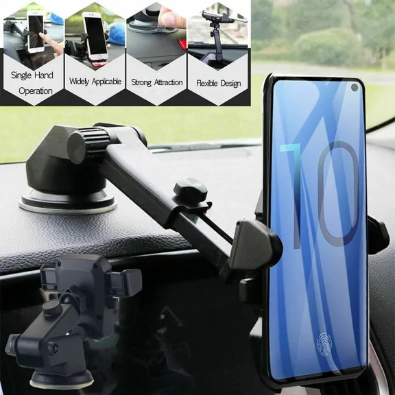 360 Mount Holder Car Windshield Stand For Mobile Cell Phone Android Gps