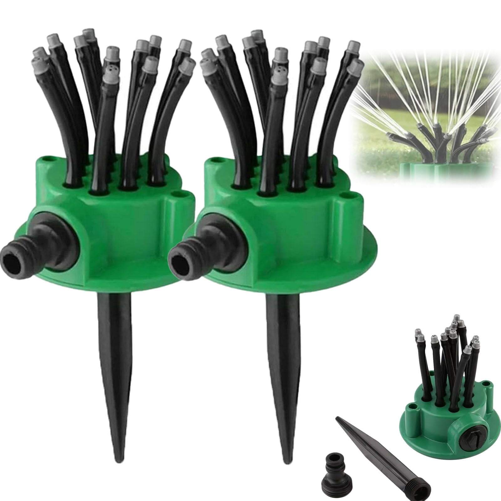 360° Multi-Directional Lawn Sprinkler for Yard & Garden, Stable Rotating Water Sprinkler with Wide Coverage, Easy Connect Garden Sprinkle for Grass, Backyard, Patio & Summer Outdoor Play