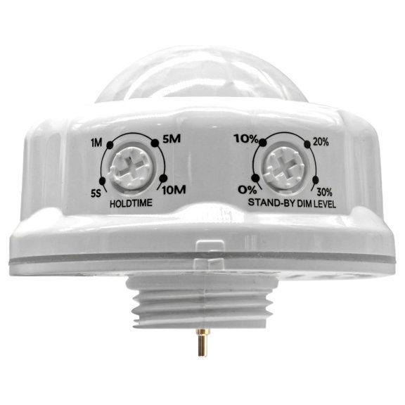 360 PIR Occupancy Motion Sensor for LED High Bay Lights, Ceiling Mounted Motion Detector, 40FT Ceiling & 50FT Detection Range, Plug & Play Sensor Switch for Warehouse Garage Industrial Lighting