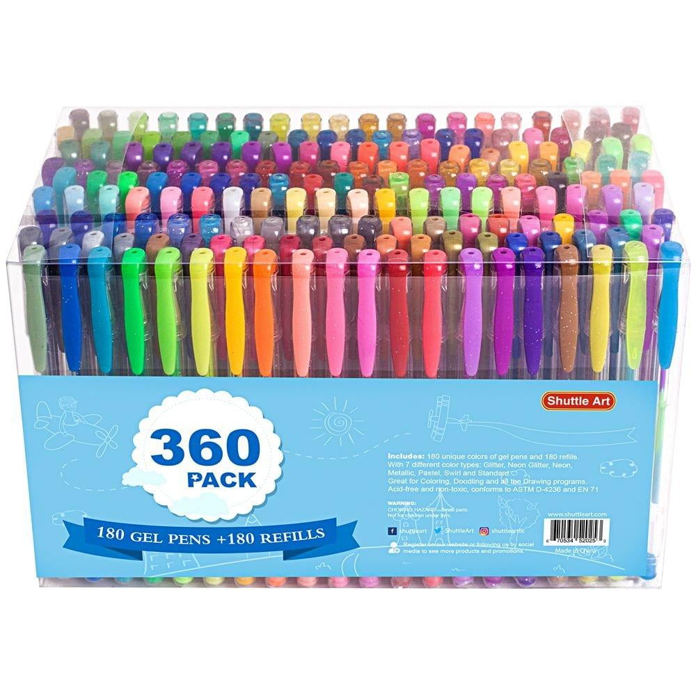 Soucolor 60 Colored Gel Pens for Adult Coloring Books, Deluxe 120 Pack –  WoodArtSupply