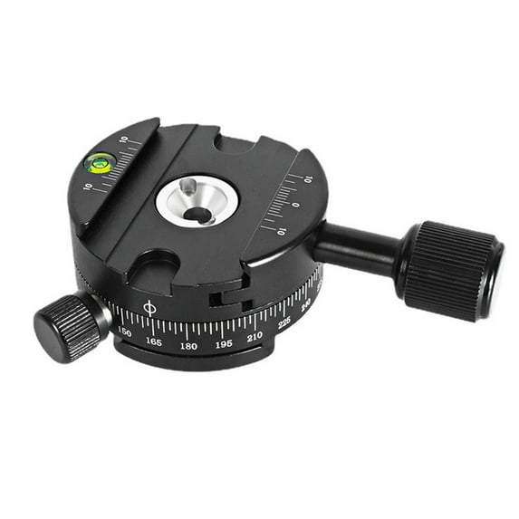 360° Panorama Rotation Tripod Quick Release Plate Clamp Adapter for DSLR Cameras – CNC Aluminum Arca Swiss Compatible with 1/4” & 3/8” Mount Threads