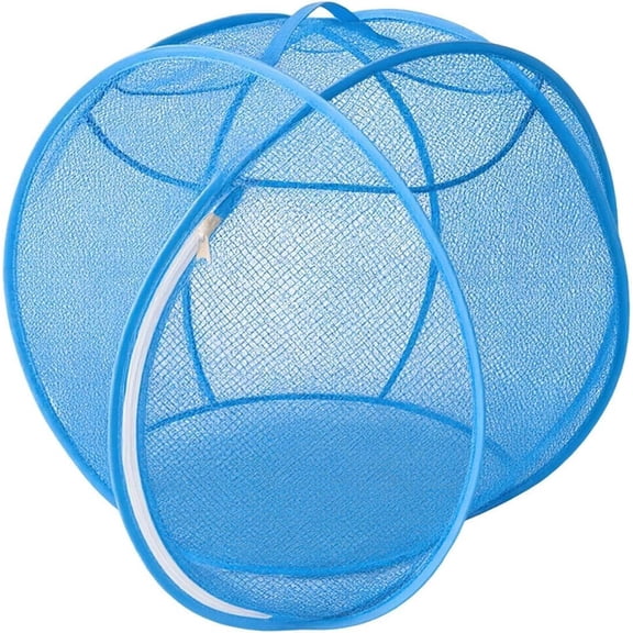 360° Panoramic Rolling Cat Playpen – Collapsible Mesh Cat Exercise Ball, Portable Indoor & Outdoor Enclosure for Cats & Small Pets, Blue
