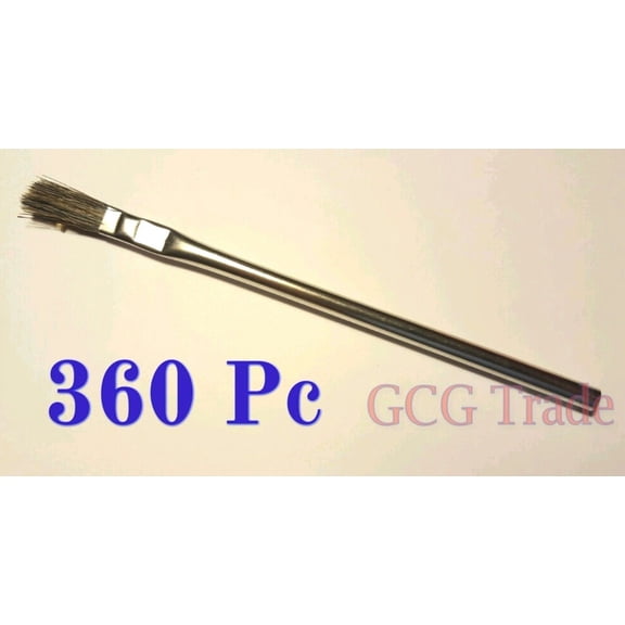 360 Pc 3/8" Acid Brushes Metal Handle Horsehair Bristle Hobby Glue Oil 3/8"