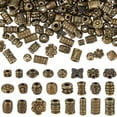 thumbnail image 1 of 360 Pcs 24 Styles Tibetan Alloy Spacer Beads Bronze Beads Metal European Loose Beads Large Hole Loose Beads, 1 of 6