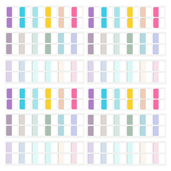 Homoyoyo Sticky Index Tabs Rectangle Color Coding Labels 360Pcs 1.1X1In