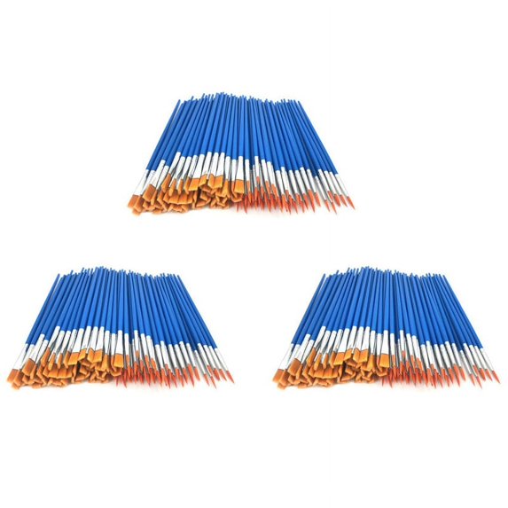 360 Pcs Flat and Round Paint Brushes Set,Pointed Flat Nylon Hair Brushes for Acrylic Oil Watercolor Paint Painting