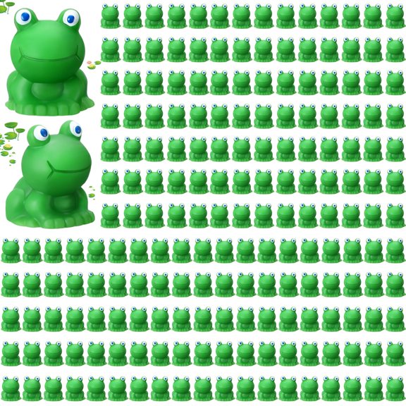 360 Pcs Green Resin Mini Frogs Tiny Animal Figurines Bulk Garden Ornament for DIY Craft Decoration