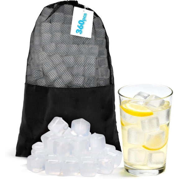 360 Pcs Reusable Plastic Ice Cubes BPA-Free White