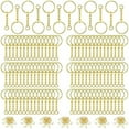 thumbnail image 1 of 360 Pcs/Set Split Key Ring with Chain Open Jump Rings Screw Eye Pins Connector Accessories Silver Golden Alloy Keychain, 1 of 13