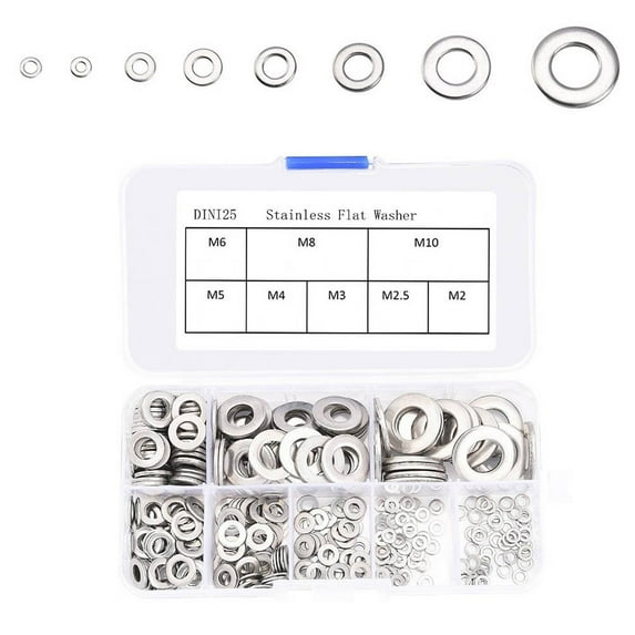 360 Pcs Stainless Steel Washers Screw Gasket Spring Washers Washers Assortment 12 Shot Ring Caps Lock Washer Flat Washer