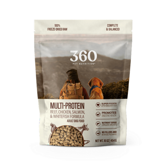 360 Pet Nutrition Multi-Protein Adult Freeze-Dried Raw Formula 16 oz.