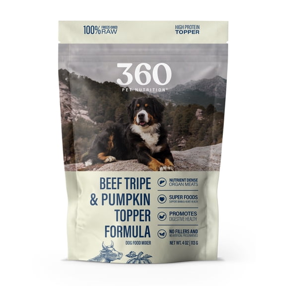 360 Pet Nutrition Topper Beef Tripe & Pumpkin 4oz
