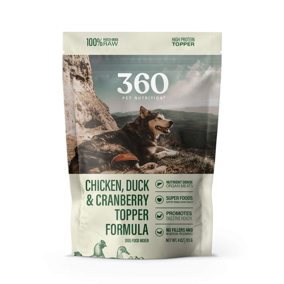360 Pet Nutrition Topper Chicken, Duck & Cranberry 4oz