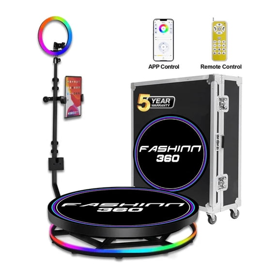 360 Photo Booth Machine for Parties (32"/80cm) for 3-4 People, APP Control Photo Booth 360 for Events, Anniversary, Wedding, Gift for Women, Student, Birthday