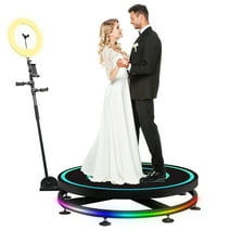 360 Photo Booth Machine for Parties Automatic Slow Motion Video Booth App/Remote Control -45.3 Inch Flight Case