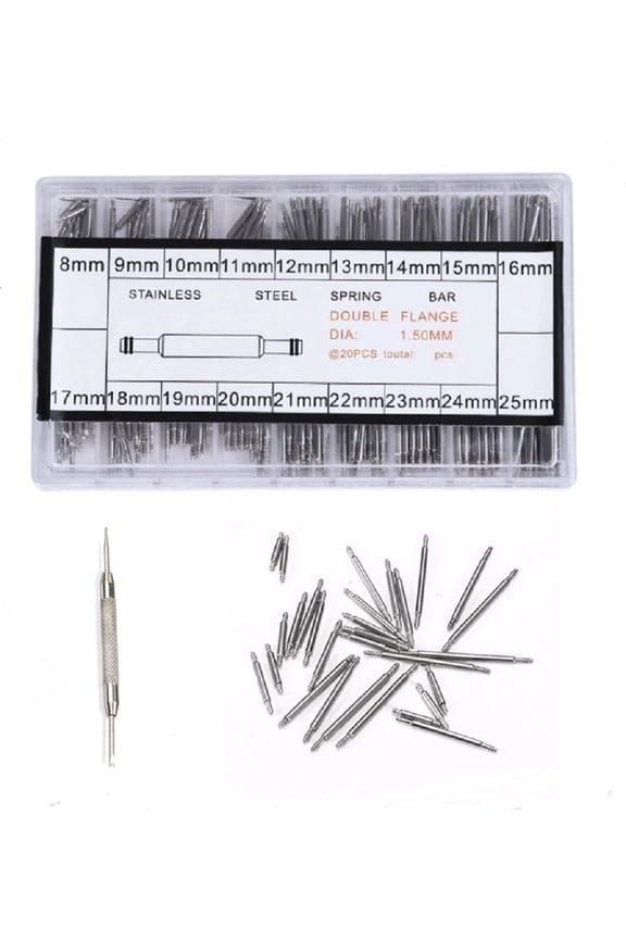 360 Piece Watch Band Spring Bars and Link Pins Set with Remover Tool, Watch Repair Kit, TIKA