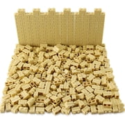 360 Pieces 1x2 Masonry Profile Bricks Building Blocks for Wall Parts and Pieces Diverse Bulk Toy Set Compatible with Major Brands Tan