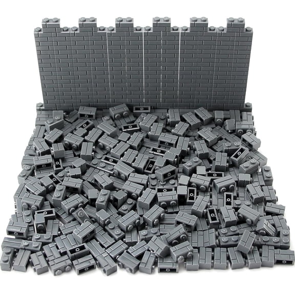 360 Pieces 1x2 Masonry Profile Bricks Building Blocks for Wall Parts and Pieces Diverse Bulk Toy Set Compatible with Major Brands