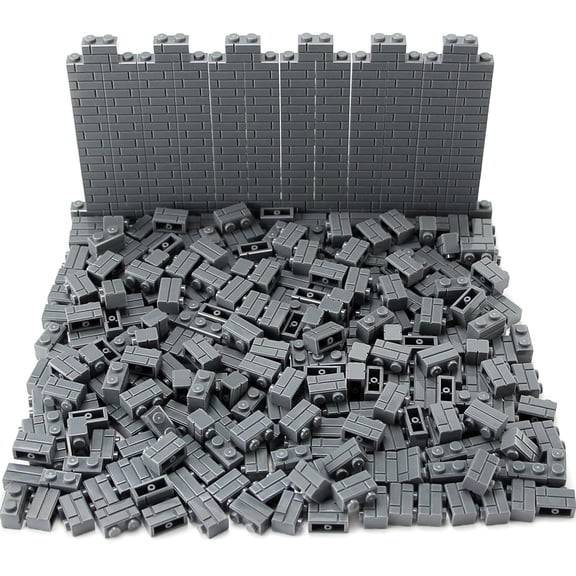 360 Pieces 1x2 Masonry Profile Bricks Building Blocks for Wall Parts and Pieces Diverse Bulk Toy Set Compatible with Major Brands