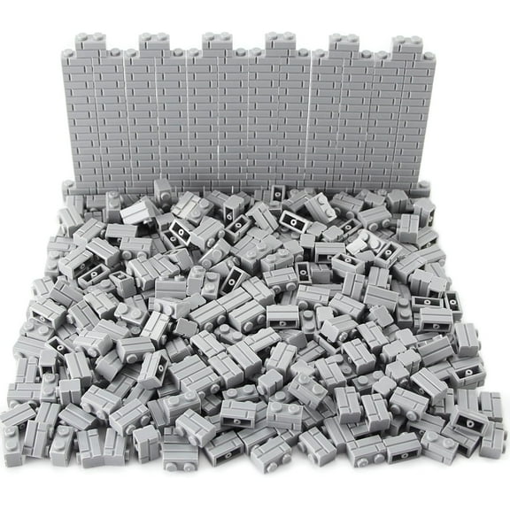 360 Pieces 1x2 Masonry Profile Bricks Set MOC Building Blocks for Wall Parts and Pieces Diverse Bulk Toy Kit Compatible with Major Brands