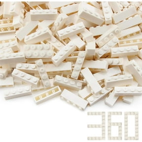 360 Pieces 1x4 Bricks White Basic Parts Building Creative Play Blocks Set Toy Compatible with 3010 3066 Major Brick Brands