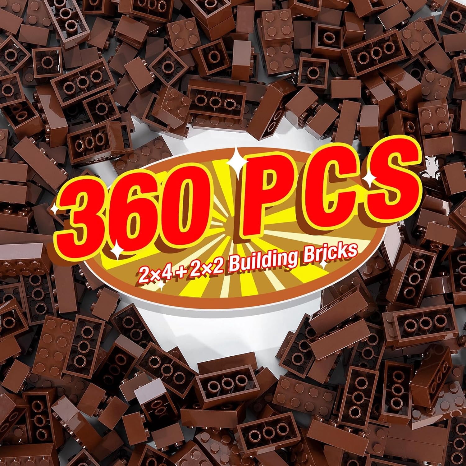 Four Bricks 360 Pieces Building Bricks, Classic Basic Flats Parts and Pieces - 2x4 ...