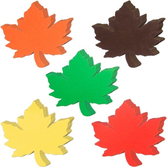 360 Pieces Maple Leaves Cutouts Fall Leaf Paper Cut Outs Assorted Colors Fall Leaves Die Cuts for Autumn Thanksgiving Classroom Bulletin Board Decor, Autumn Crafts