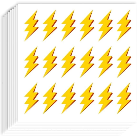 360 Pieces Self-Adhesive Lightning Labels Stickers 1 Inch Lightning Stickers for Planner Calendar Scrapbooking Crafting Party Decor Gift Bag Seal for Party DIY
