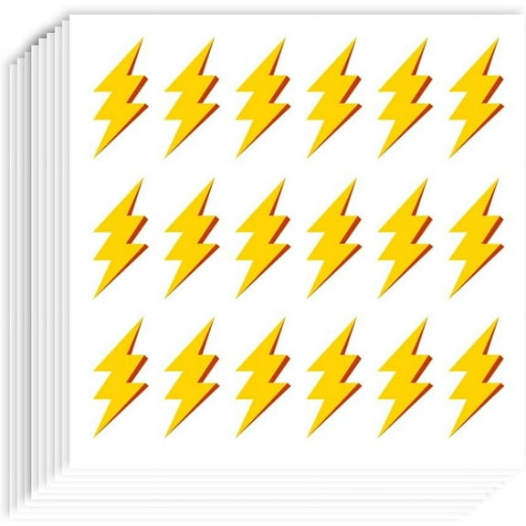 360 Pieces Self-Adhesive Lightning Labels Stickers 1 Inch Lightning Stickers for Planner Calendar Scrapbooking Crafting Party Decor Gift Bag Seal for Party